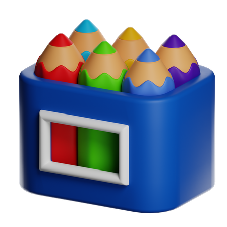 Bunter Bleistift  3D Icon