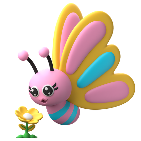 Bunter Schmetterling  3D Icon