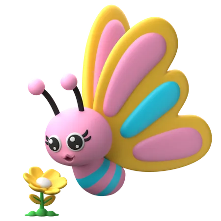 Bunter Schmetterling  3D Icon