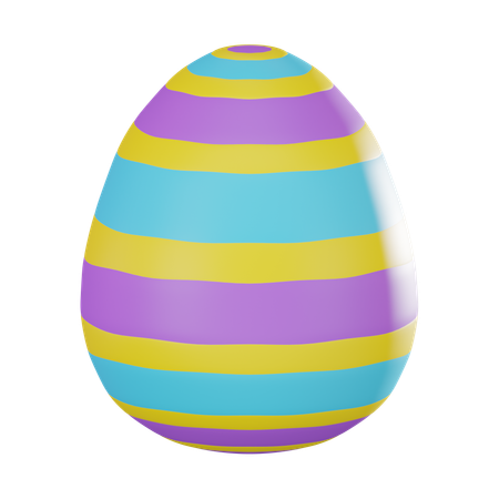 Buntes Ei  3D Icon