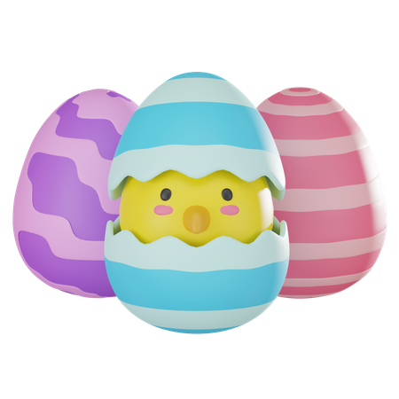Buntes Ei  3D Icon