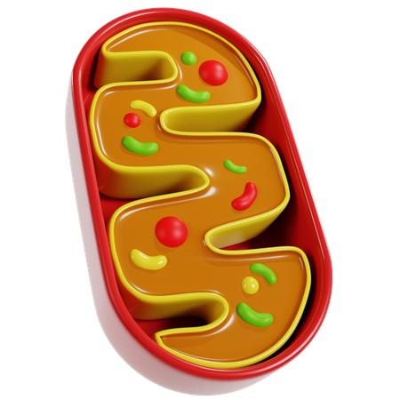 Farbenfrohes Mitochondrien-Modell  3D Icon