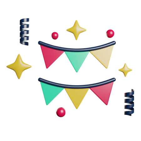 Bunting  3D Icon