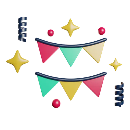 Bunting  3D Icon