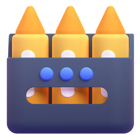 Wachsmalstift  3D Icon