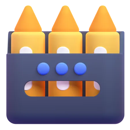 Wachsmalstift  3D Icon