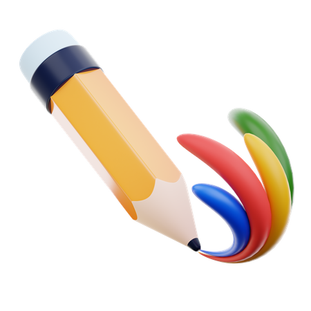 Bunter Bleistift  3D Icon
