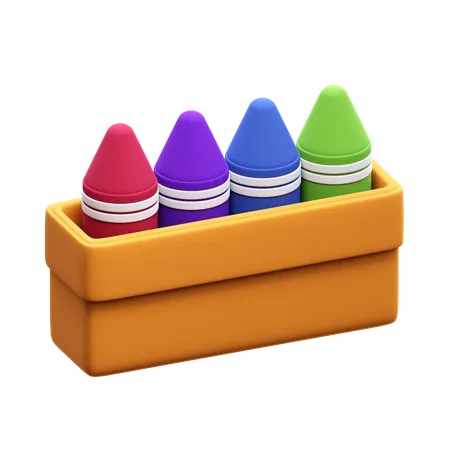 Buntstifte-Box  3D Icon