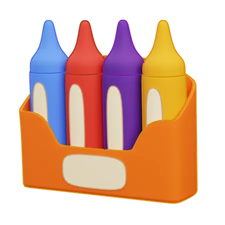 Buntstiftfarbe  3D Icon