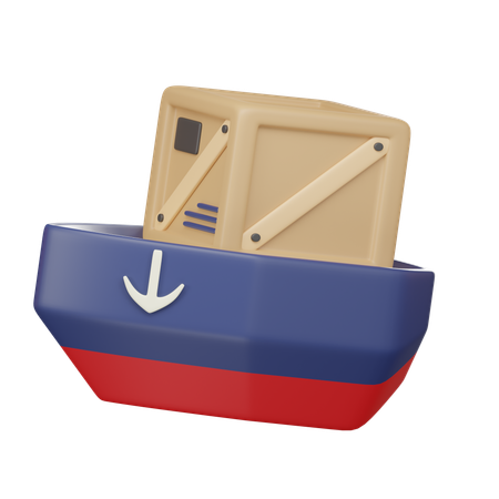 Barco de carga  3D Icon