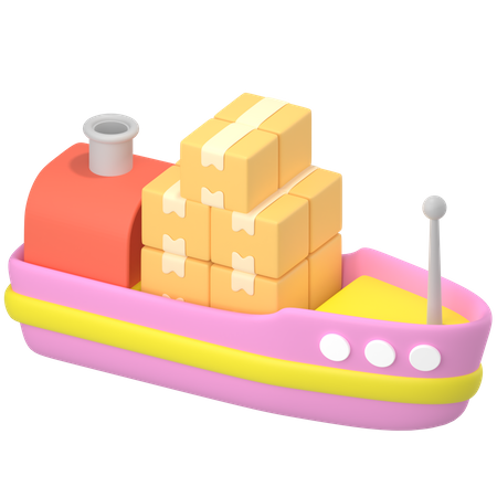 Barco de carga  3D Icon