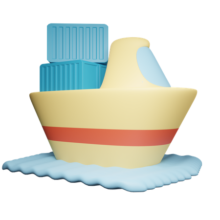 Barco de carga  3D Icon