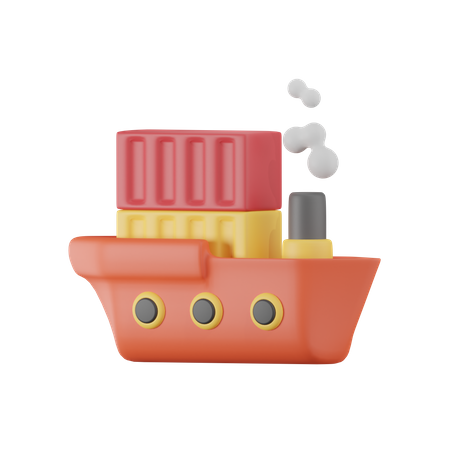 Barco de carga  3D Icon