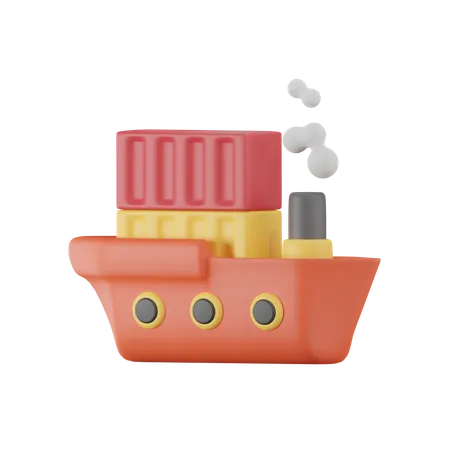 Barco de carga  3D Icon