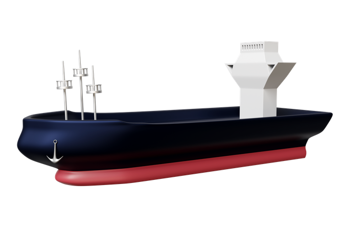 Barco de carga  3D Illustration