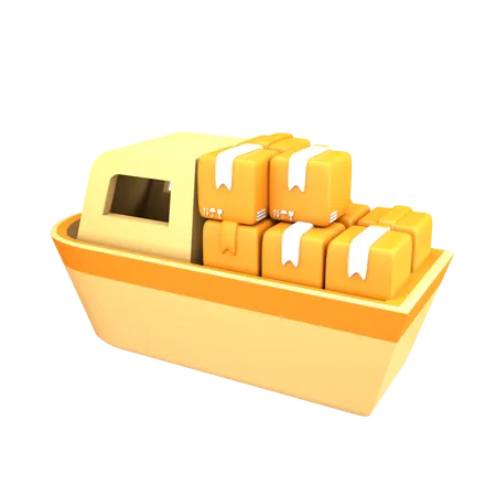 Barco de carga  3D Icon