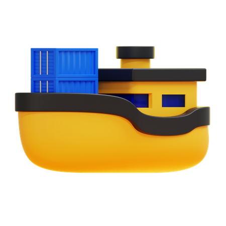 Barco de carga  3D Icon