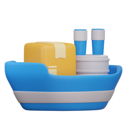 Barco de carga  3D Icon