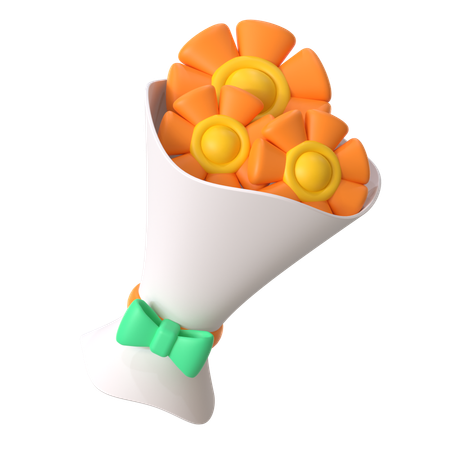 Buquê de flores  3D Icon