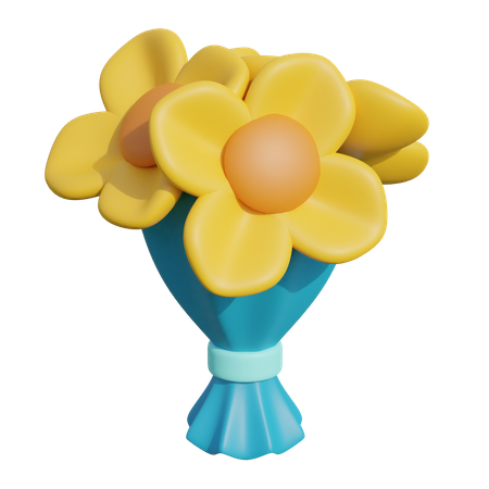 Buquê de flores  3D Illustration