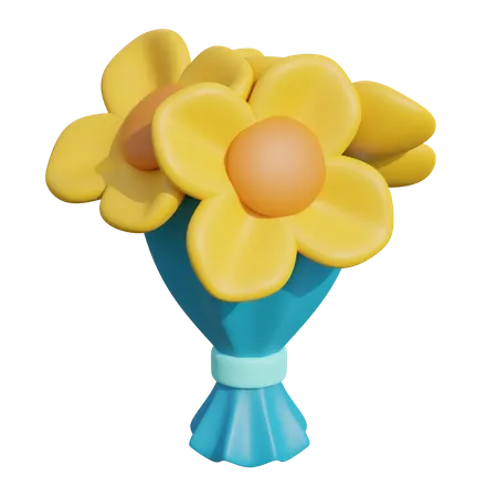 Buquê de flores  3D Illustration