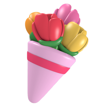 Buquê de flores  3D Illustration