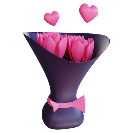 Buquê de flores  3D Icon