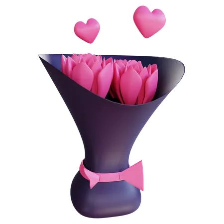 Buquê de flores  3D Icon