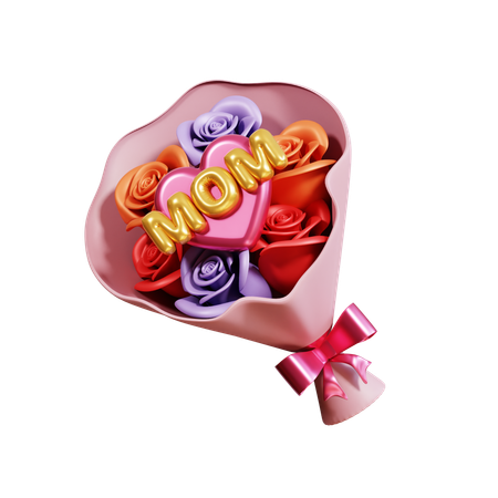 Buquê de flores para dia das mães  3D Icon