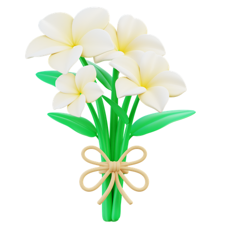 Buquê de frangipani  3D Icon