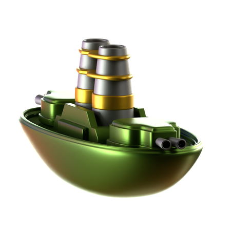 Barco de guerra  3D Icon