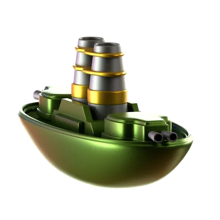 Barco de guerra  3D Icon