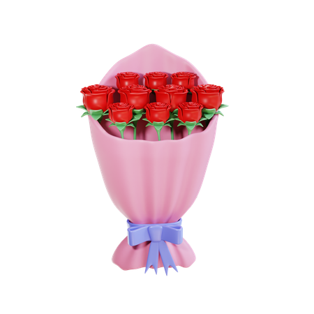 Buquê de rosas  3D Icon