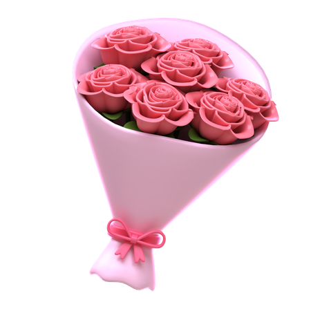 Buquê de rosas  3D Icon