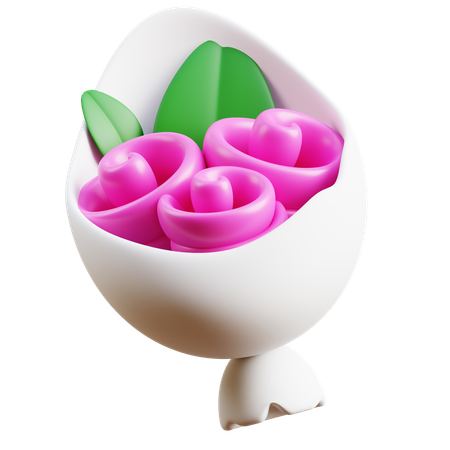 Buquê de rosas  3D Icon