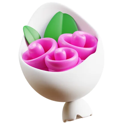 Buquê de rosas  3D Icon