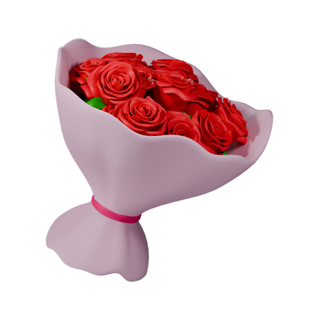 Buquê de rosas  3D Icon