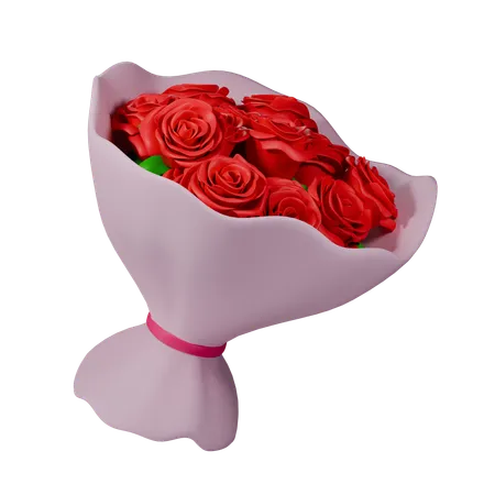 Buquê de rosas  3D Icon