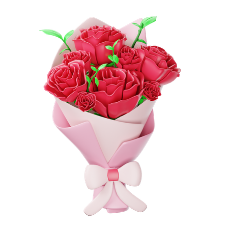 Buquê de rosas  3D Icon