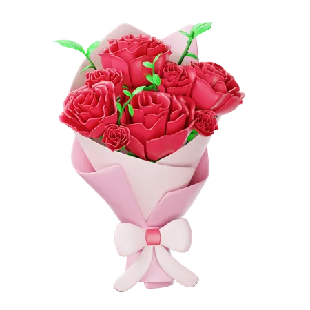 Buquê de rosas  3D Icon