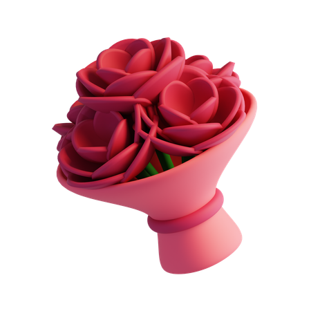 Buquê de rosas  3D Icon