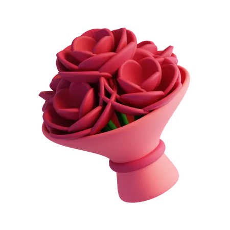 Buquê de rosas  3D Icon