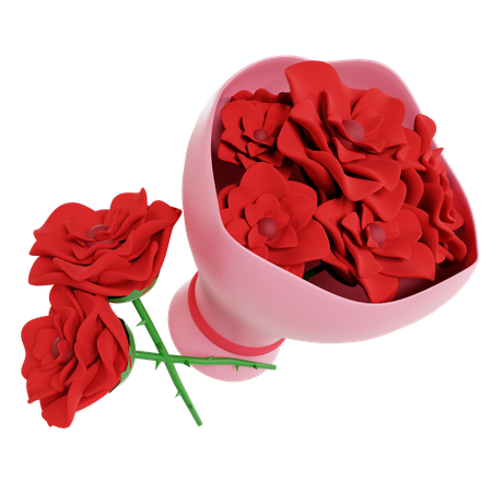 Buquê de rosas  3D Icon