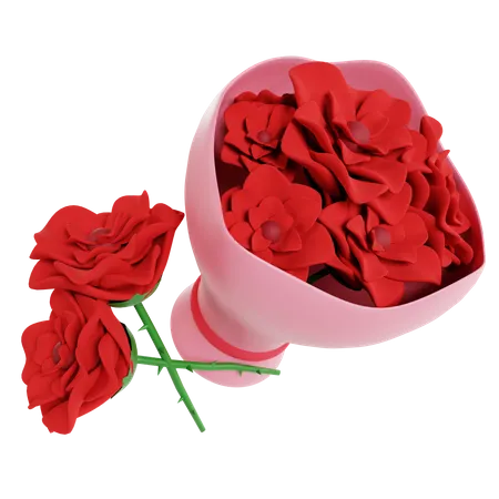 Buquê de rosas  3D Icon