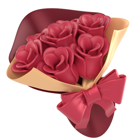 Buquê de rosas  3D Icon