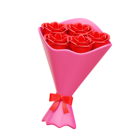 Buquê de rosas  3D Icon