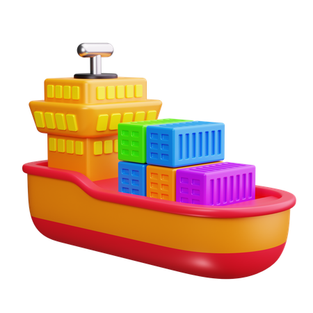 Barco mercante  3D Icon