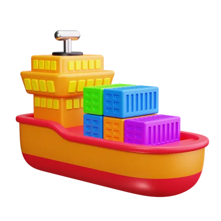 Barco mercante  3D Icon