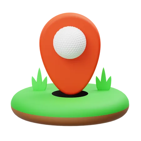 Buraco de golfe  3D Illustration