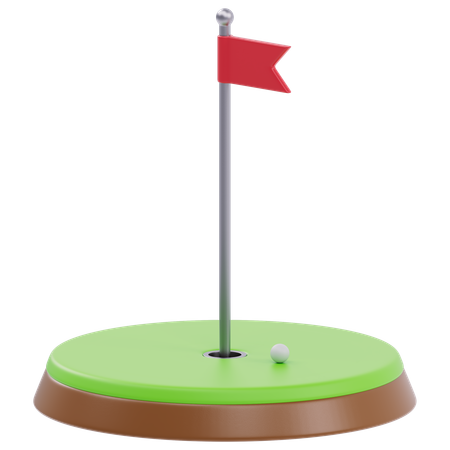 Buraco de golfe  3D Icon